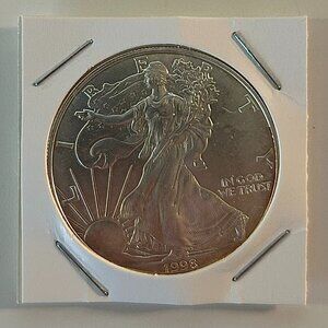 Stunning 1998 1 oz. Fine Silver American Eagle Dollar RARE Liberty $1 Mint Coin